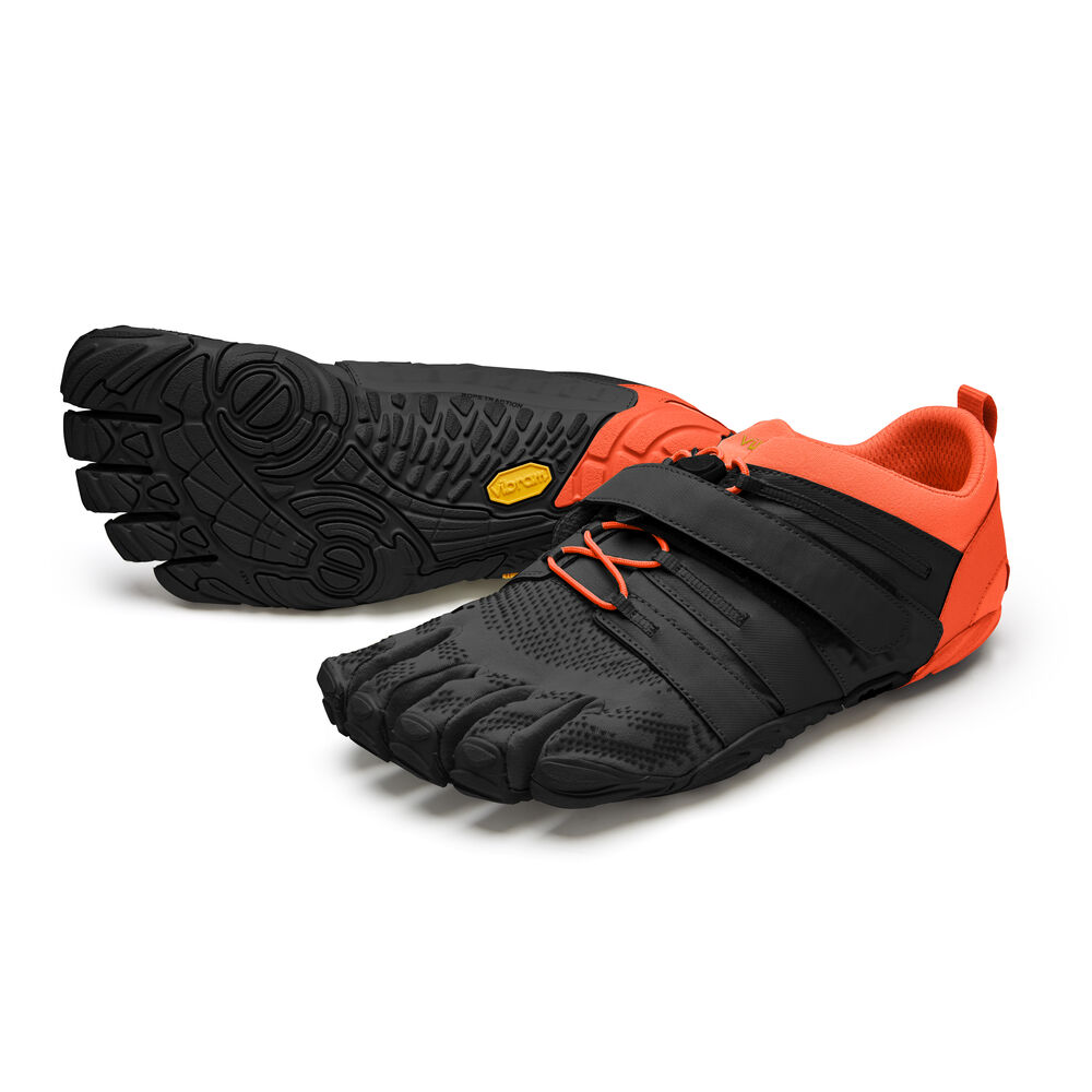 Vibram Fivefingers V-Train 2.0 Mens Training Shoes Black/Orange Australia (PMZ085473)